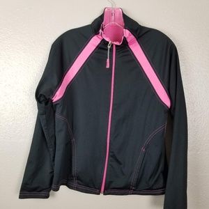 OCS Women's PInk & Black Reversible Zip Jacket M